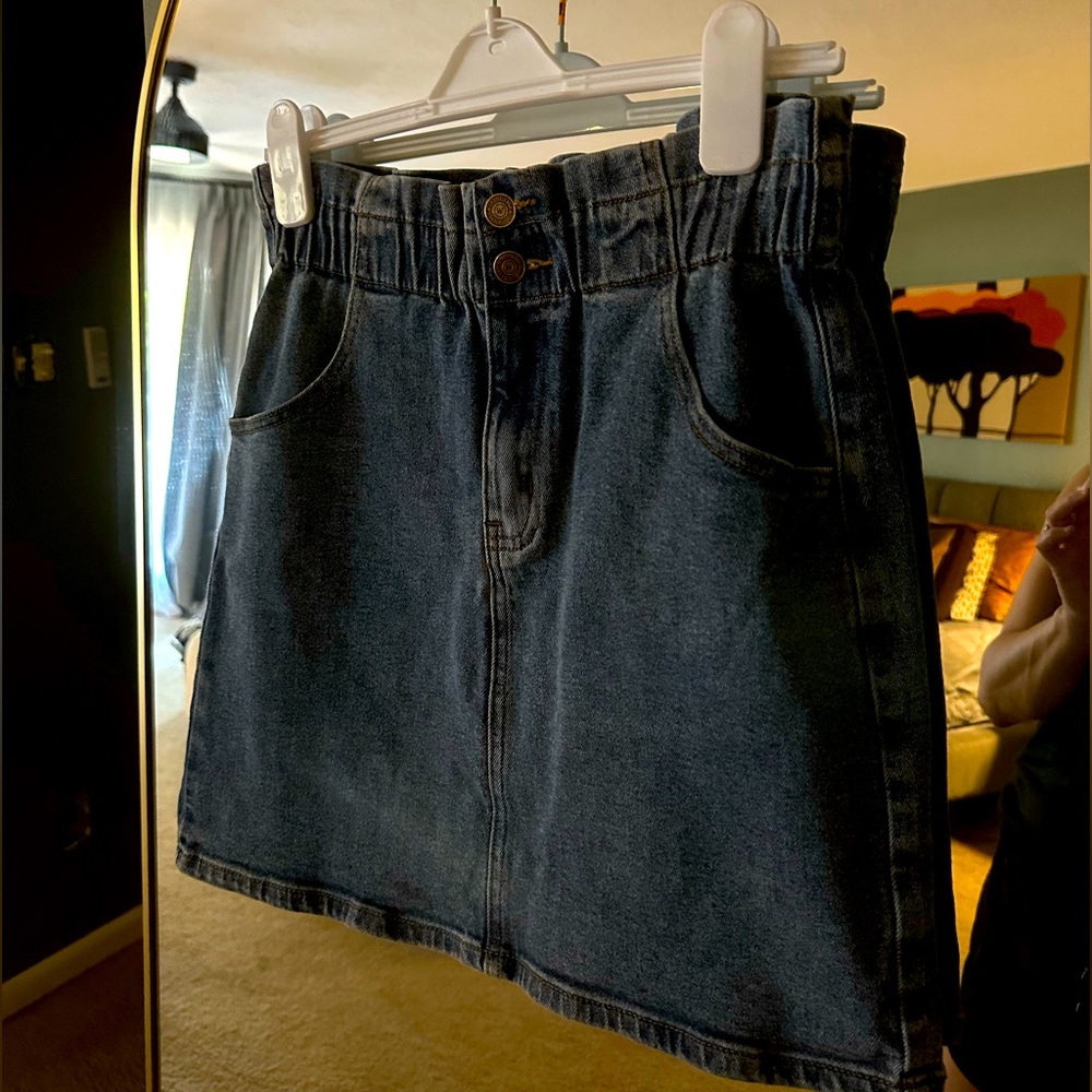 Wish List Jeans High Waste Denim Skirt - Boutique Brand